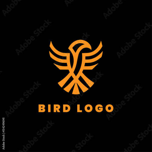 vector logo emblem with wings