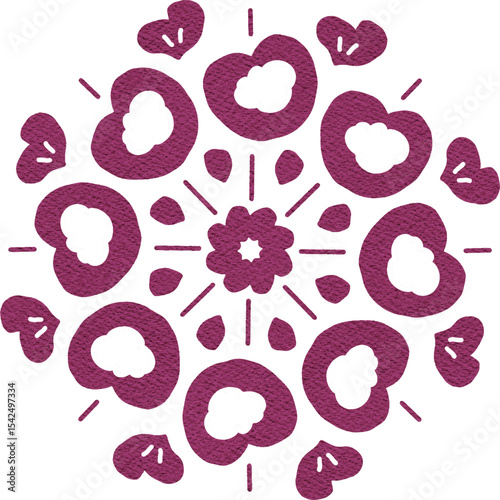 Mandala watercolor illustration for seamless pattern