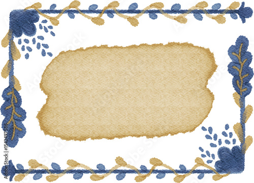 Watercolor illustration for a frame or background text
