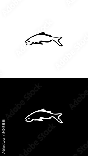 fish silhouette design art illustartion