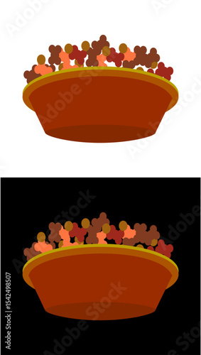 vector cup and cereal flat design