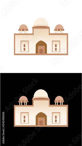 vector mosque flat design transparent