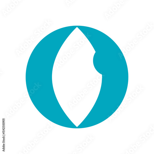 Modern Abstract Circle Icon. Minimal geometric figure symbol. A simple shape element, flat design style, and brutalism aesthetics. Ideal for contemporary graphic projects and creative applications.