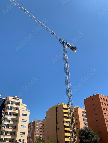 Tower cranes at the construction site