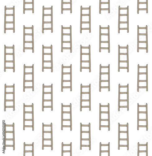 Vector hand drawn sketch doodle colored stairs isolated on white background