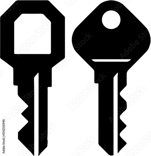 black and white keys set