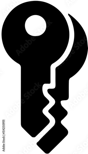 keyhole on black background
