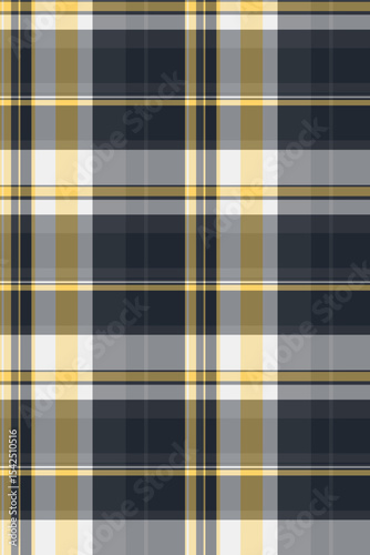 Thread background check vector, expensive tartan textile seamless. Event fabric pattern texture plaid in amber and dark colors.