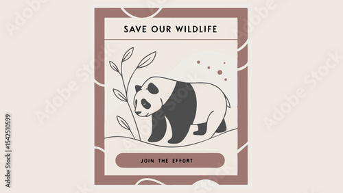 Save wildlife panda bears endangered species conservation efforts and environmental protection awareness campaign