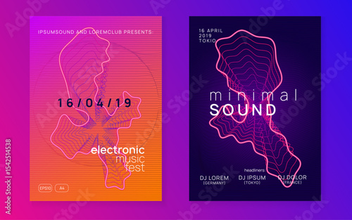 Edm Banner. Electronic Audio Invitation. Dance Festival Graphic. Violet Dj Design. Fest Set. Trance Cover. Pink Party Poster. Blue Edm Banner