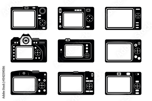 Camera icon collection. Photo camera icon. Camera photography icon. Vector illustration.
