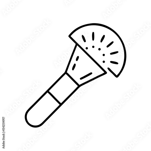 Blush brush icon for beauty and cosmetology design