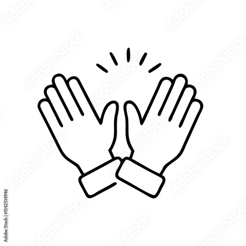 Clapping hands icon symbolizing applause in public speaking