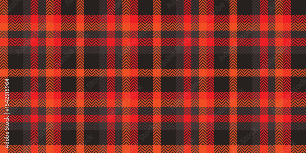 Obraz premium Vibrant red and orange plaid pattern, perfect for autumnal designs, textile prints, or website backgrounds.