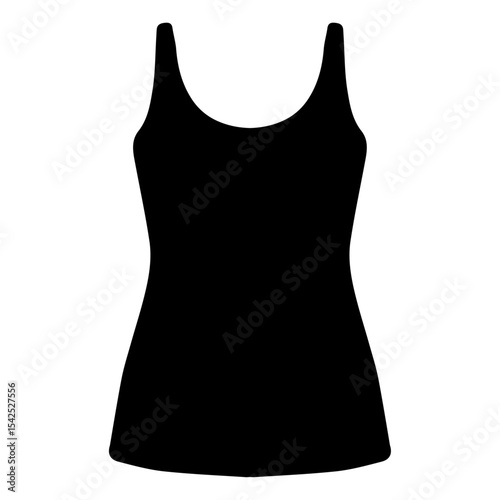 Simple Black Tank Top Versatile and Comfortable Sleeveless Shirt Design