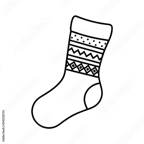 Fair isle pattern christmas sock design intricate knit texture for holiday apparel and festive projects