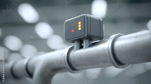 Monitoring device installation industrial site technology modern environment close-up view automation insights