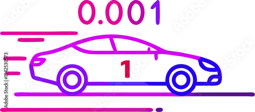 Sleek Purple Blue Race Car Speeding 0001 sports car