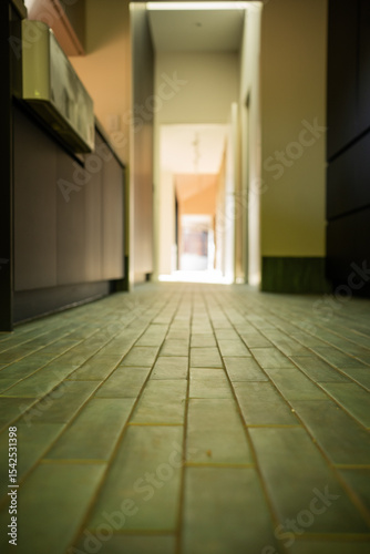 empty room with tile floor