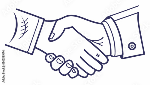 Partnership and Collaboration A Handshake Agreement Illustration