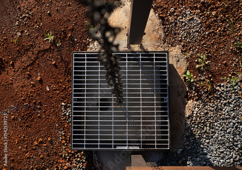 storw water drain and red dirt surround under construction