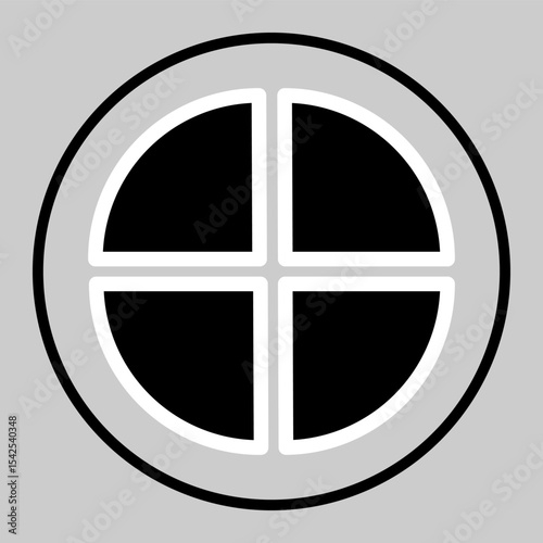 Outlined segmented pie chart icon.