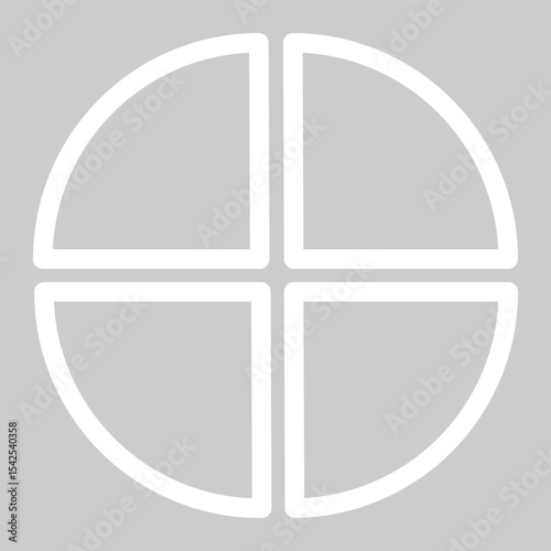 Circular diagram divided into four equal quadrants.