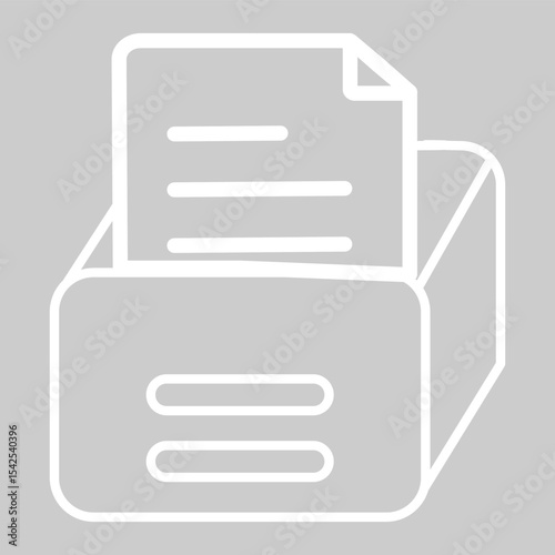 Outline of a basic office folder icon.