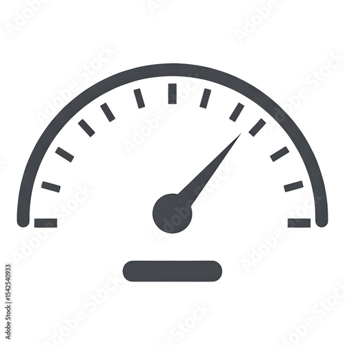 Minimalist Graphic of a Speedometer or Gauge Indicator