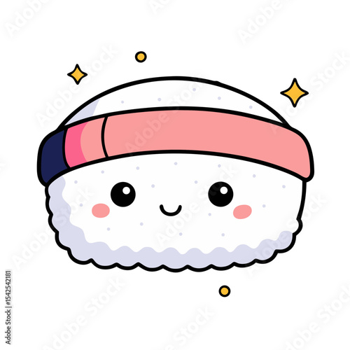 Kawaii Sushi with Rosy Cheeks and Sprinkles