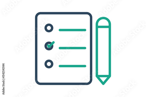 Assessment icon. line icon style. icon related to business. business elements vector illustration