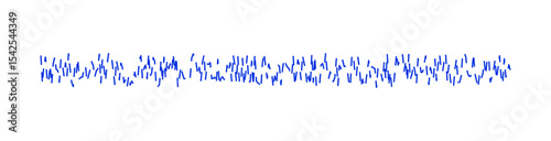 Abstract Blue Horizontal Line Border Design with Scribbled Texture for Creative Projects