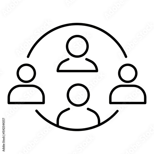 Graphic Depiction of Connected Individuals with Communication Links