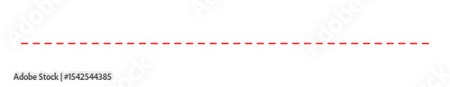 Simple Red Dashed Horizontal Line Border for Underlining Text and Dividing Content