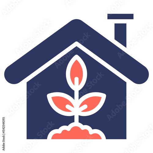 Green Living glyph color icon