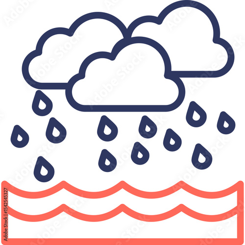 Rainwater Harvesting line color icon