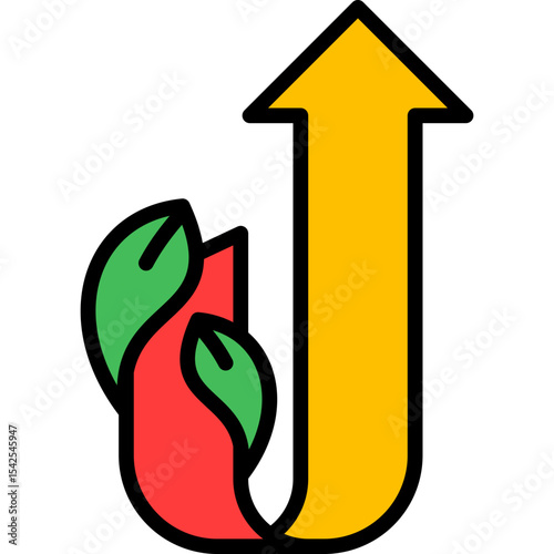 Upcycling lineal color icon