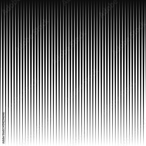 Minimilist vertical lines pattern with a gradient effect from black to white creating a textured background look 100 vector