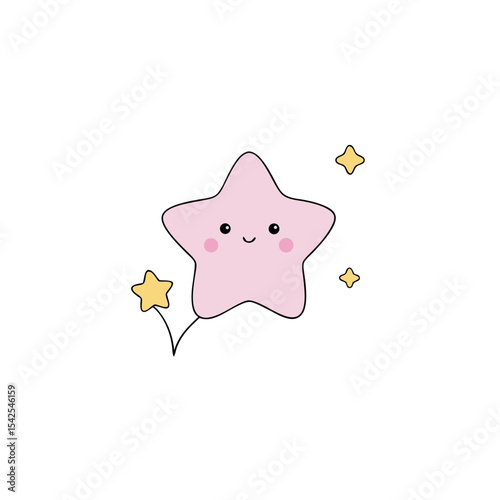 Kawaii Shooting Star with Rosy Cheeks
