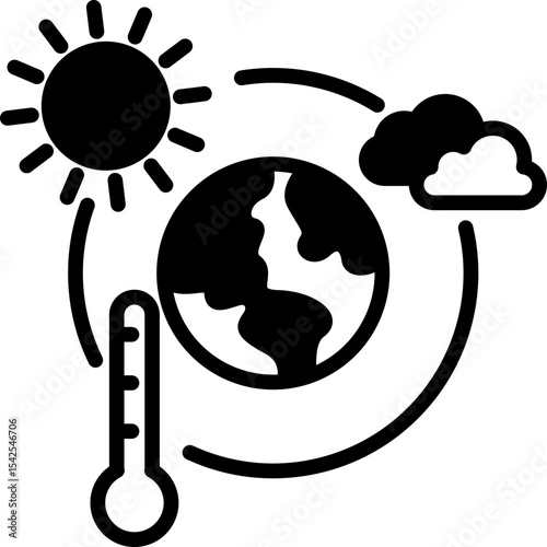 Climate Change Action mixed icon
