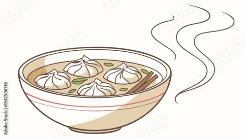 Steaming Bowl of Delicious Dumplings A Culinary Delight