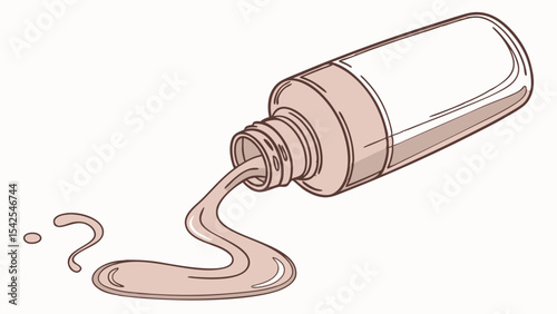 Pouring Liquid Foundation Makeup Application Guide
