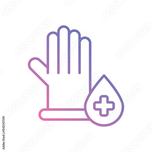 Styrilized Gloves icon vector