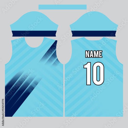 blue and light blue line t-shirt