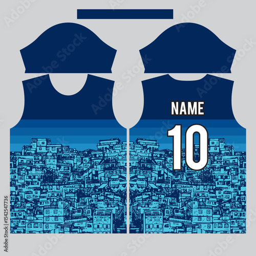 blue city t-shirt design