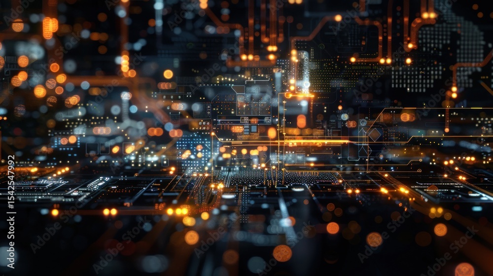 Obraz premium Digital circuit board design