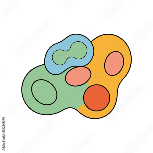 Abstract Organic Cellular Structures in Translucent Colors