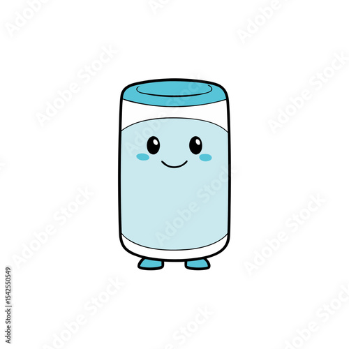 Cute Vector Illustration of a Smiling Air Purifier