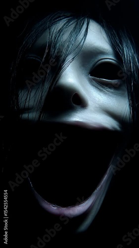 Screamer from darkness. Created with AI.