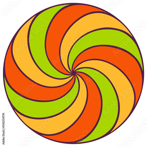 Psychedelic Swirling Pattern with Vibrant Contrast